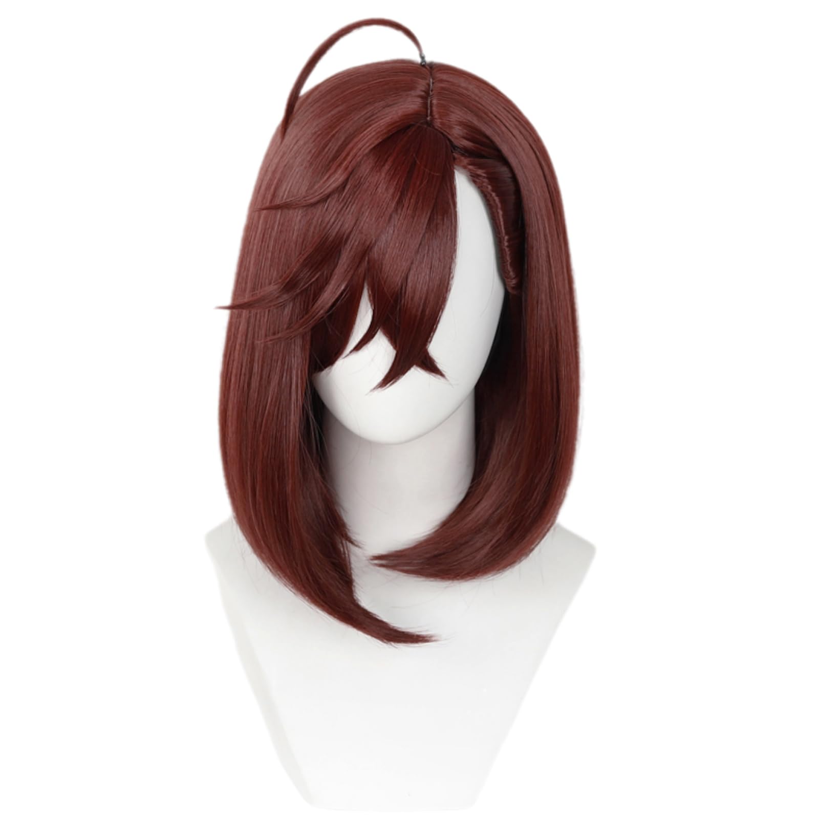 Linfairy Anime Cosplay Short Red Brown Wig Halloween Costume Party Cosplay Wig for Women (Brown), 54-61 cm