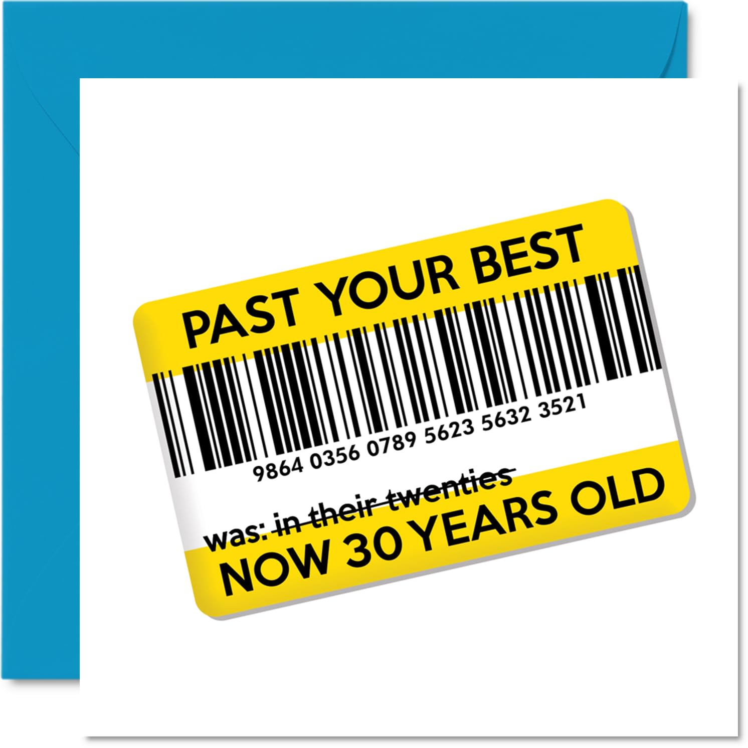 Funny 30th Birthday Card - Past Their Best - Rude Happy Birthday Card for Friend Family from Colleague Friends, 145mm Joke Humour Bday Greeting Cards
