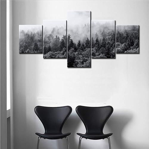 Miniatura 3 de TUMOVO 5 piezas de cuadros mixtos sobre lienzo