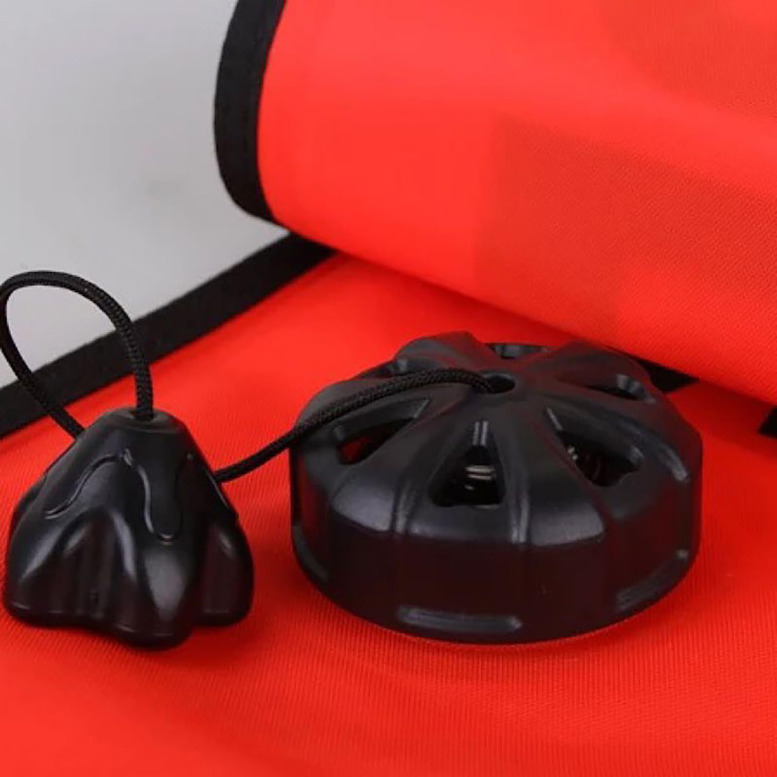 Boa di Segnalazione della Superficie per Immersioni subacquee 18cmX1,8m、15cmX1,5m con Gancio Girevole Tubo di Segnale Ugello Gonfiabile SMB Diver Accessori galleggianti
