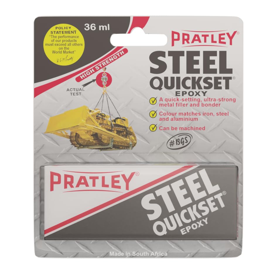 Pratley Steel Quickset - Color Matches Iron, Steel, and Aluminum