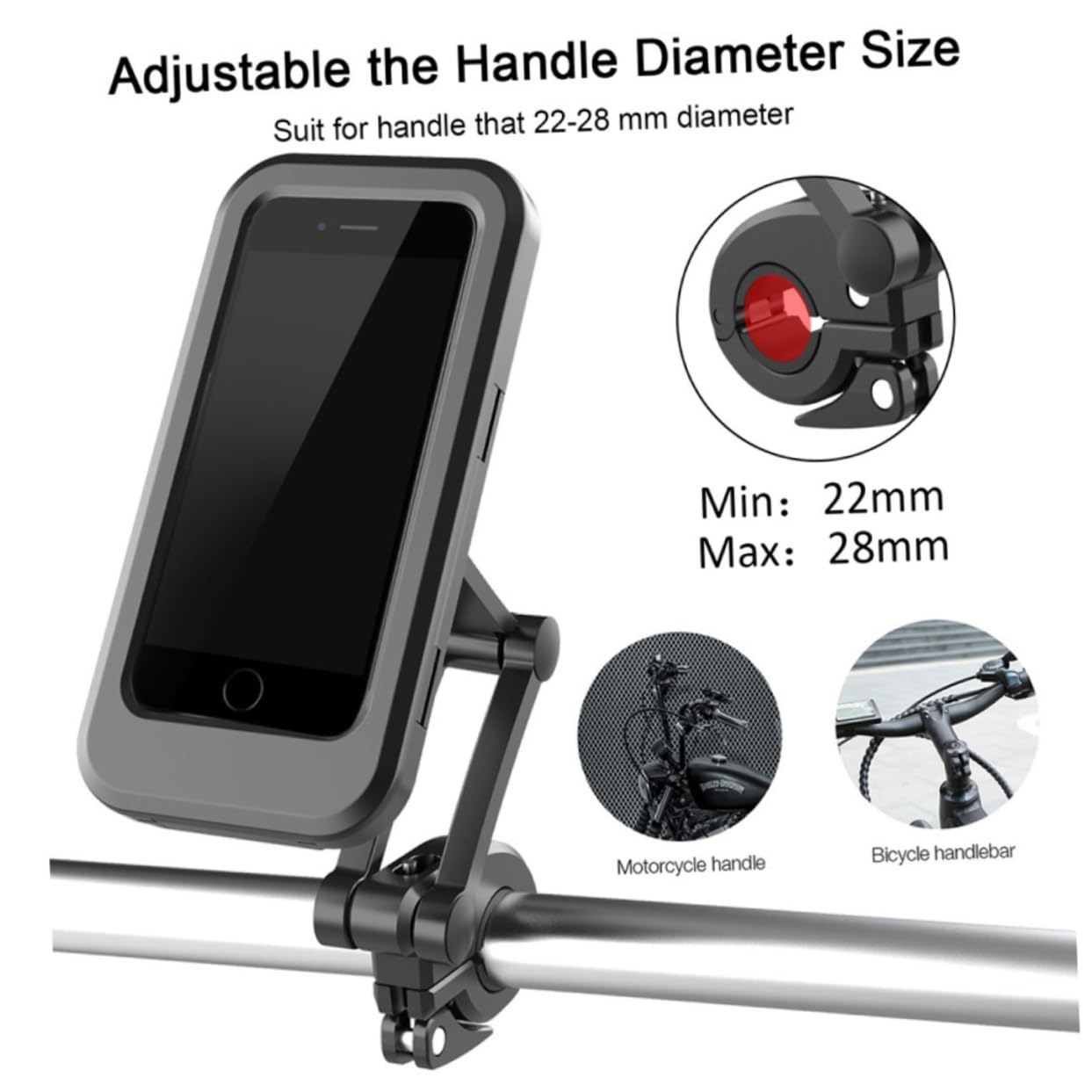 SHERCHPRY 3pezzi Supporto Per Smartphone Da Bici Con Rotazione Porta Cellulare Per Manubrio Di Bicicletta Installazione Facile e Sicura Adatto Ogni Condizione Meteorologica