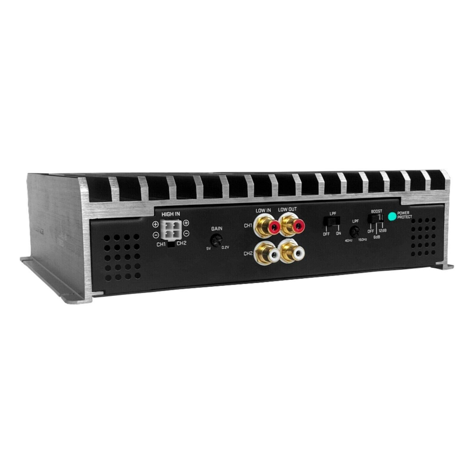 AMPLIFICATORE BASS FACE DB2.1 DB 2.1 A 2 CANALI 2 CH 500 WATT RMS E 800 WATT MAX IN MONO PER PORTE PORTIERE SPORTELLI E SUBWOOFER CON BASS BOOST DA 0 A + 12 DB E FILTRO SUBSONICO 20 - 50 HZ