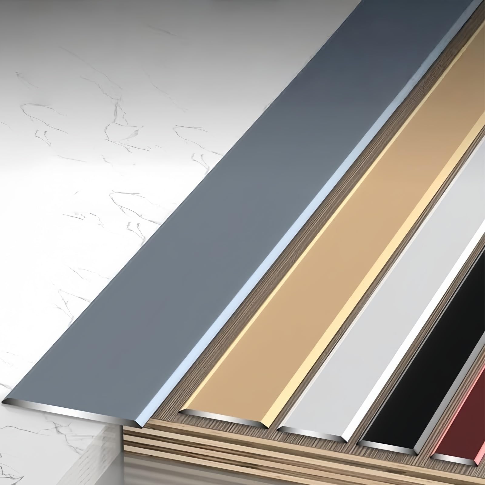 Coayuou Floor Boards, Laminate Flooring, Transition Profiles, 90 cm x 3 Pieces, Transition Profile, Robust Edging Profile, Door Rail for Laminate, Parquet & Vinyl for Quick Floor Transitions (Silver