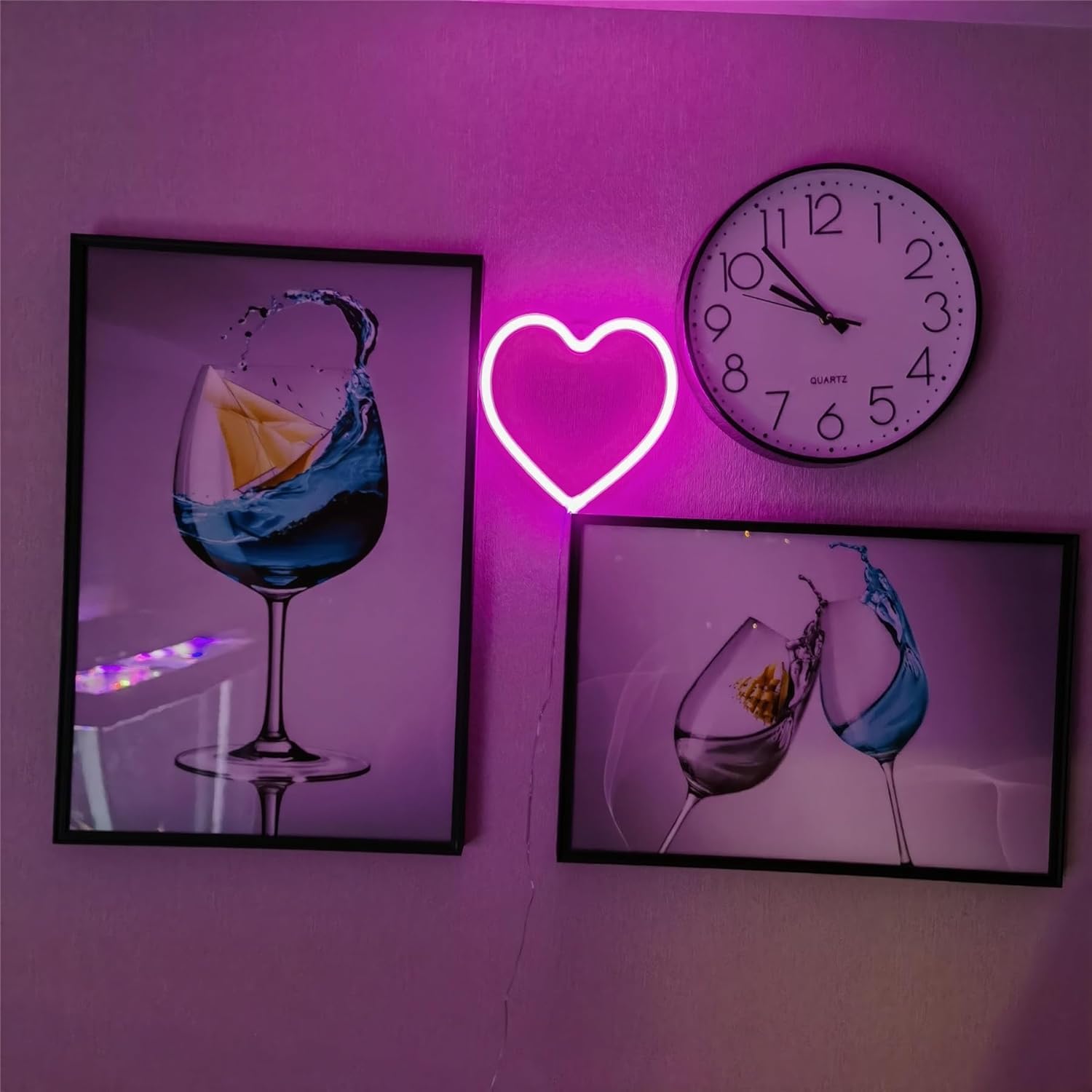 Pinkes Herz Neonlicht – Batterie- Oder USB-betrieben, LED Neon Schild Für Deko, Tischlampe