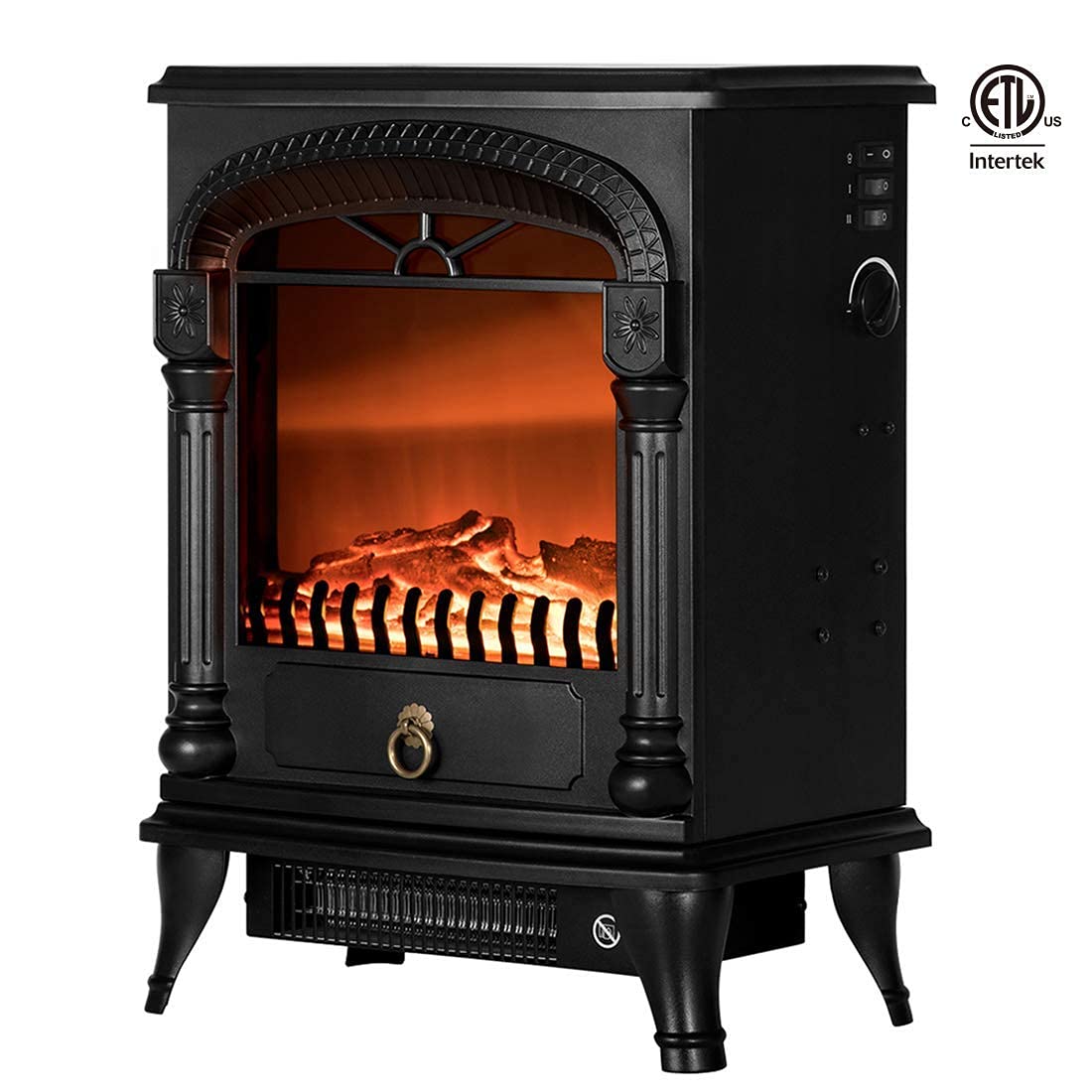 20 Inch freestanding Electric Fireplace Insert Stove Heater Portable with  Realistic Log Flame Effect, 1000W/2000W 220V : Amazon.co.uk: DIY u0026 Tools