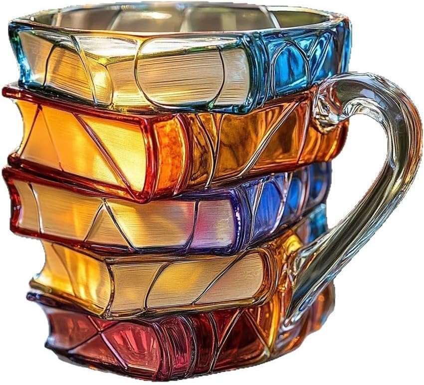 Home Hotting Bemalte Buchtasse Originelle Kaffeetassen Kaffeetassen 11 Oz Coole Lustige SüßE Trinkbecher FüR BüCherwüRmer Leser Schriftsteller Bibliothekare