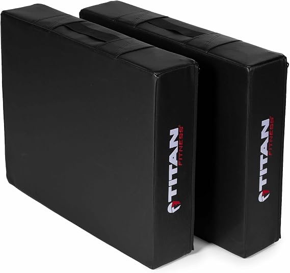 Titan Fitness Silencer Drop Pad Set, Weightlifting Drop Pads, 6 Crash Cushion Pads