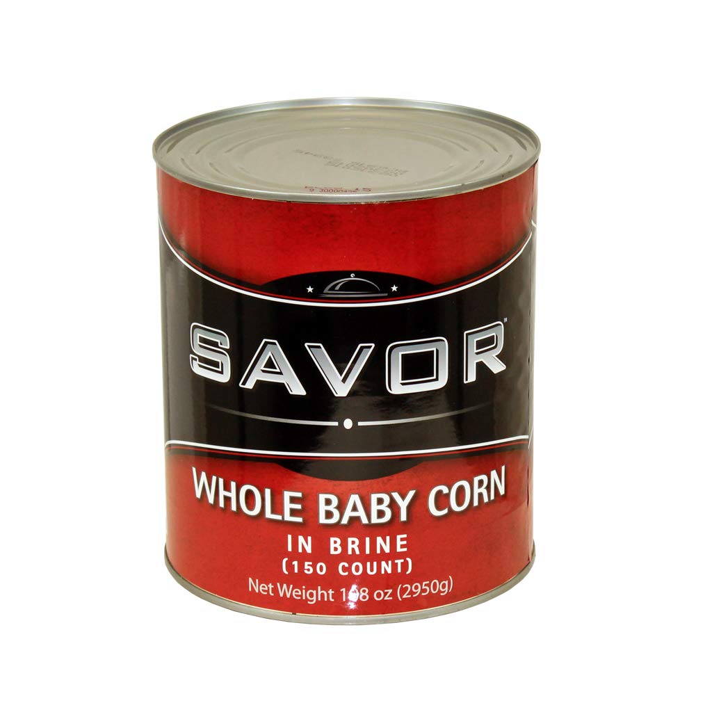 Whole Baby Corn by Savor Imports – Corn, Yellow, Pack of 6, Model 352633