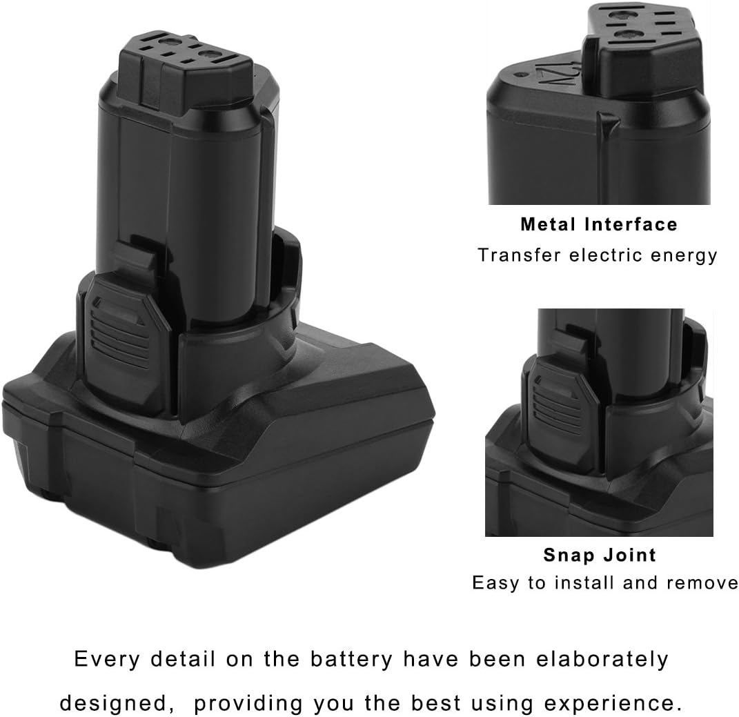 Exmate Upgraded 5000mAh 12V Li-ion Replacement Battery Compatible with Ridgid R82049 AC82049 R82059 AC82059 130188001 Cordless Power Tool