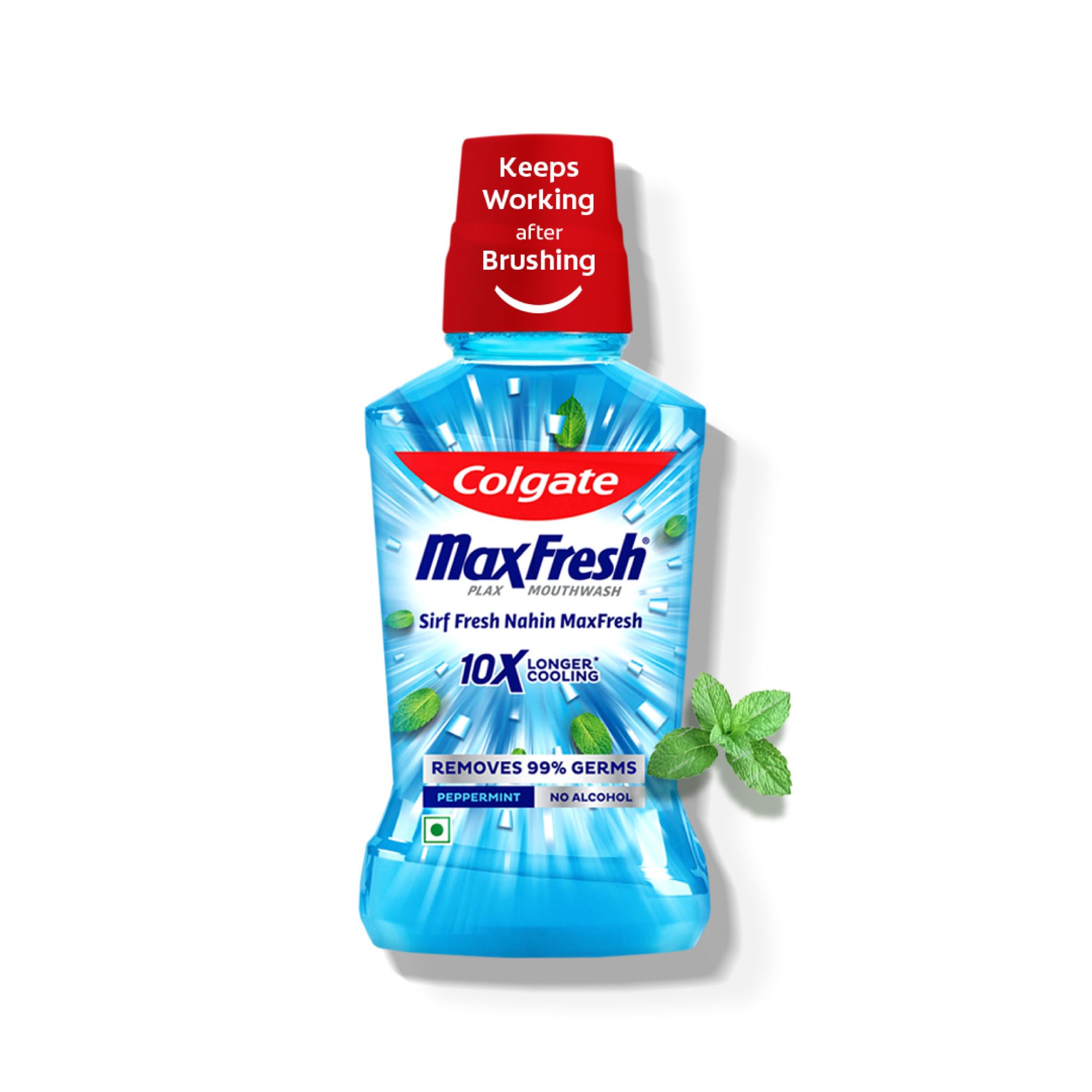 Colgate Plax Pepper Mint Mouthwash, 0% Alcohol - 500 Ml, Pack Of 1