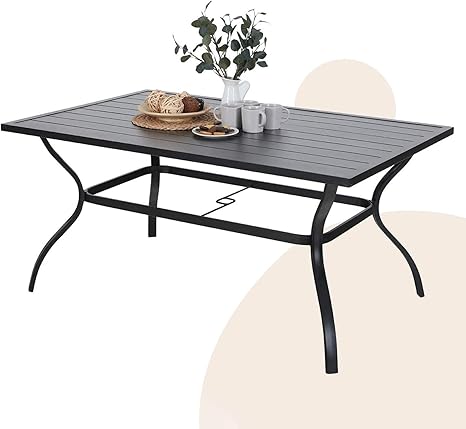 rectangular garden table
