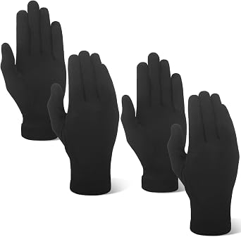 Cozypower 2 Pairs Silk Gloves Liners for Cold Weather Inner