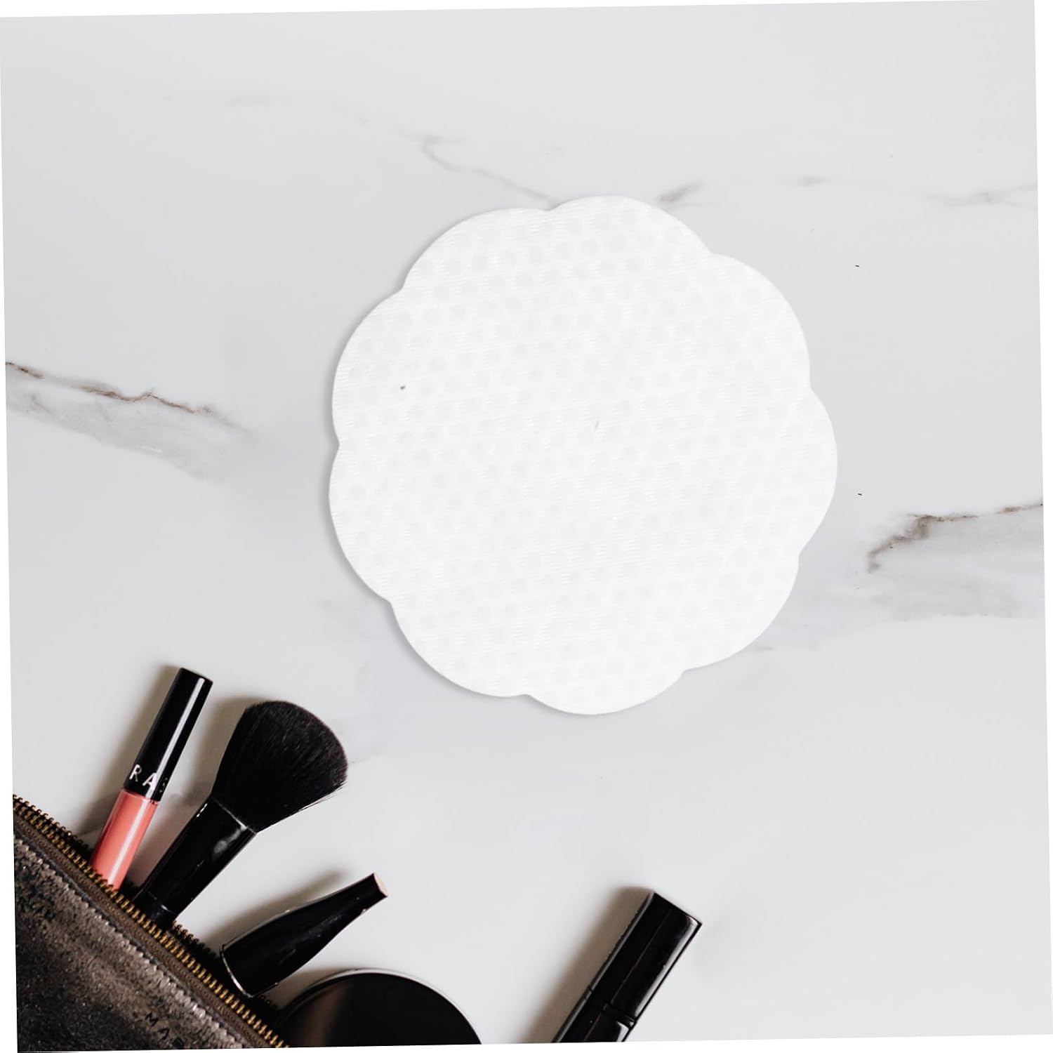 100pcs Flower Makeup Remover Pads with Pearl Texture Surface