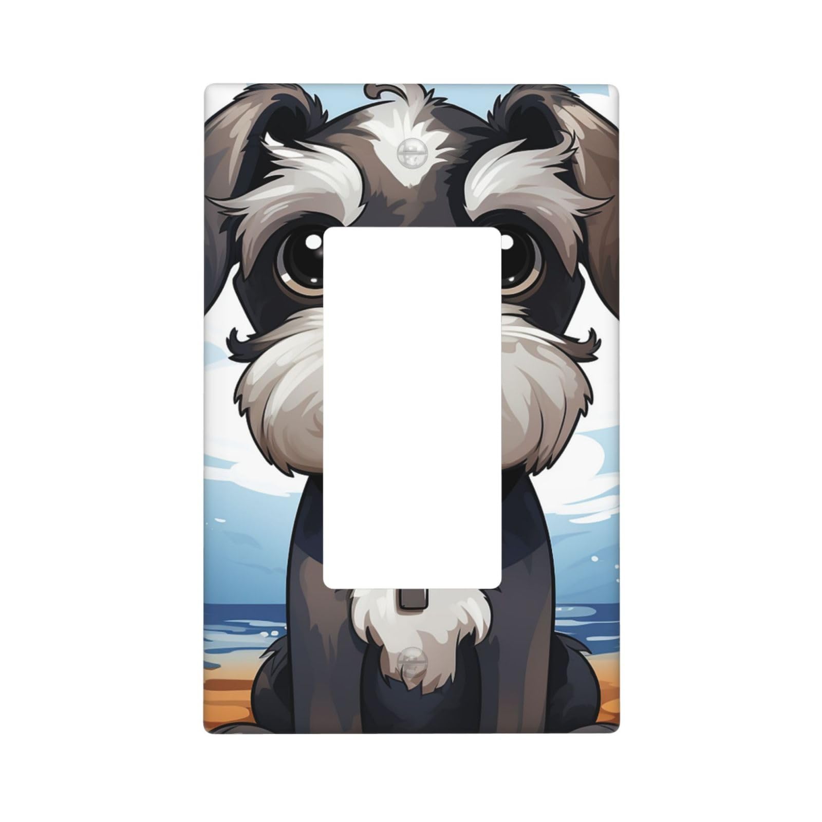 Decorator Wall Plate 1 Gang Light Switch Covers Decorator Receptacle Outlet Covers adorable schnauzer Wall Plates for Electrical Outlets Plug Cover Single Rocker Switch Plates