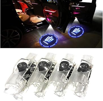 Amazon Minile クラウン用ロゴ カーテシランプ 4個セット ドアウェルカムライト カーテシライト カーテシ Ledロゴ投影 17 18 0 210系 クラウン シリーズ 車用ドアランプ 交換タイプパーツ For Crown C 4 カーテシーランプ 車 バイク