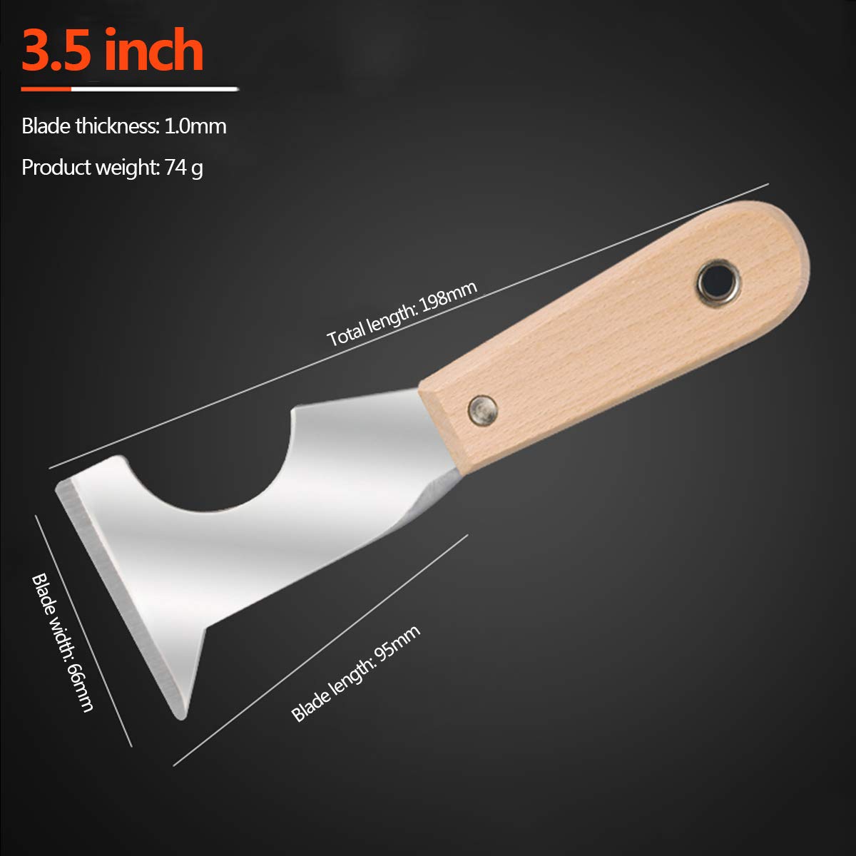Herramienta de pintores raspador espátula masilla 3,5 pulgadas for grabar la eliminación pintura paneles yeso(3.5 inch)