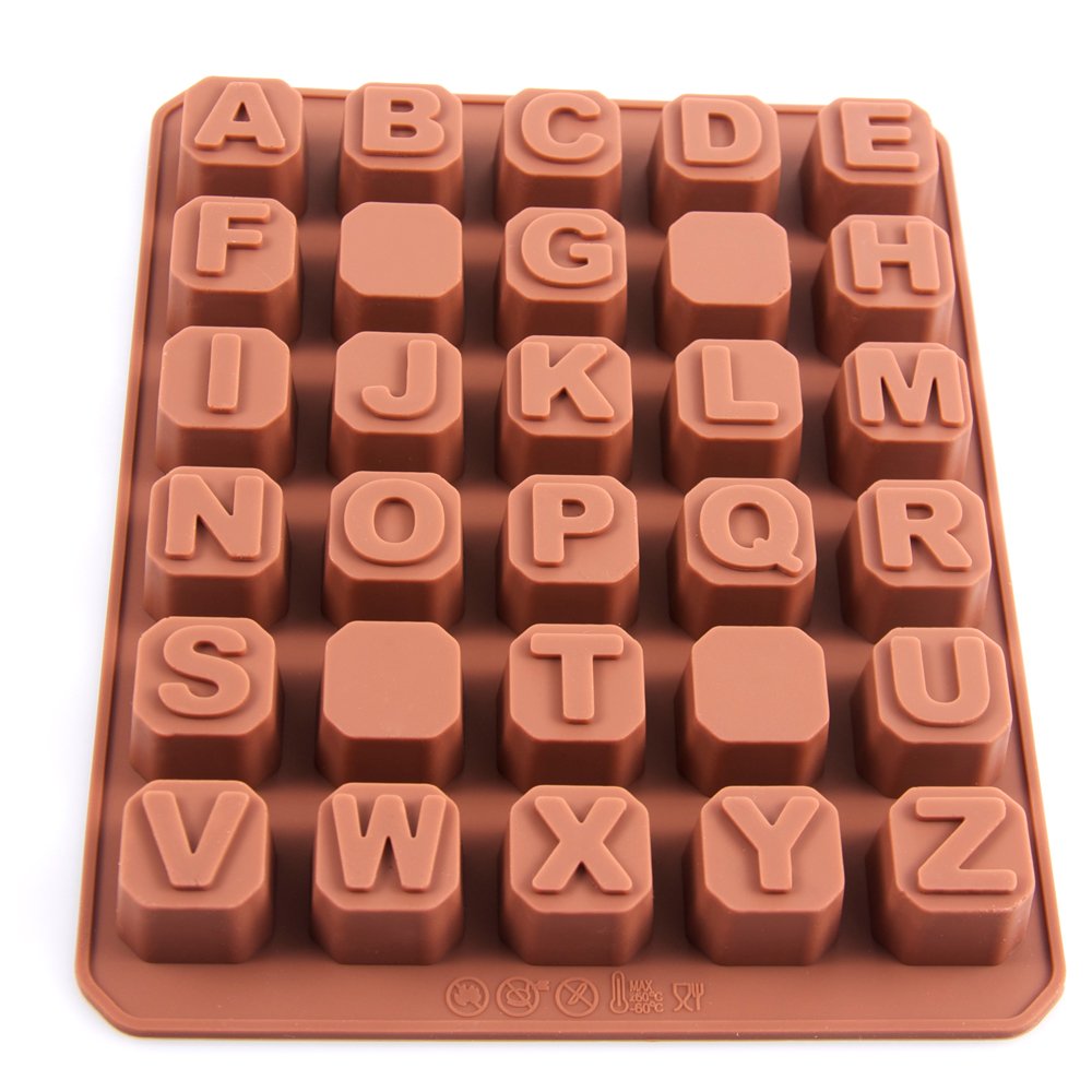 S4u Pink Silicone Chocolate Letter Blocks - Silicone Chocolate / Candy Mould Mold