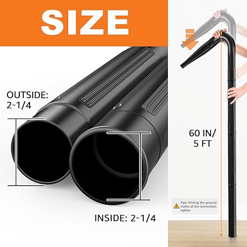 Miniatura 5 de Sealegend Herramientas de limpieza de canalones para aspiradora húmeda/seca de 2-1/2 pulgadas. Compra accesorios de manguera de aspiradora para