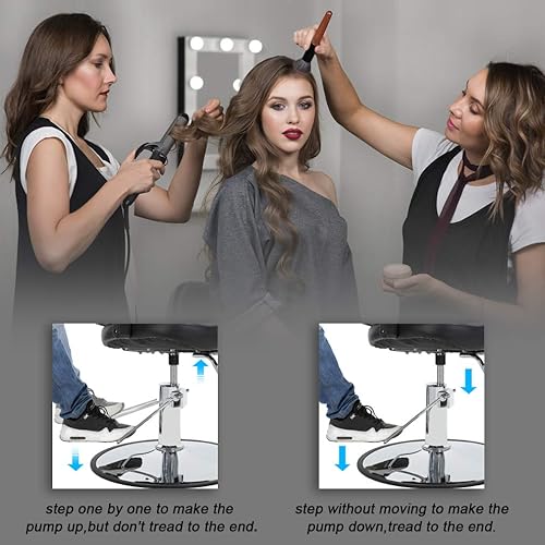 Miniatura 5 de BestSalon Silla Clásica Hidráulica de Peluquería Salón de Belleza 3W