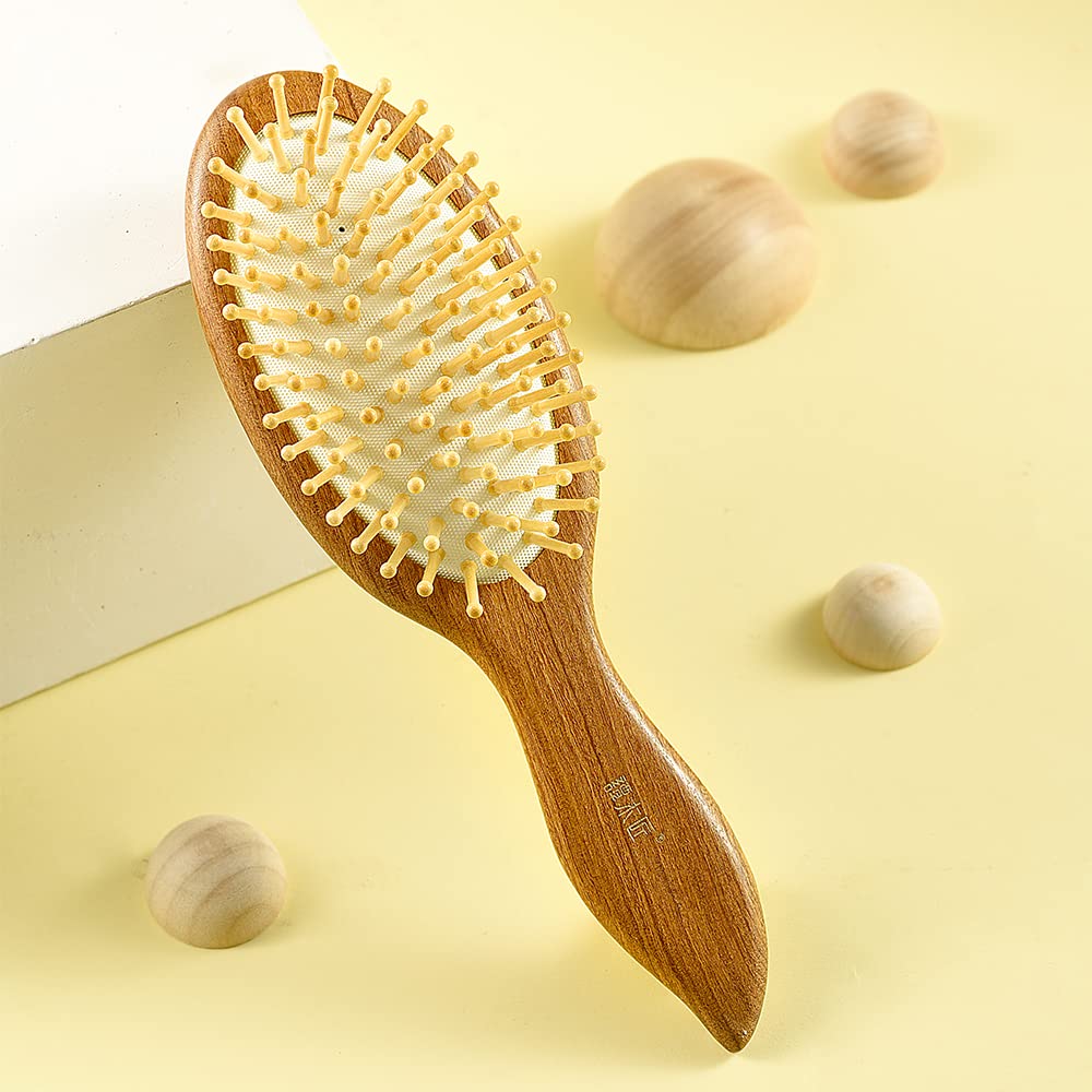 TAN MUJIANG Spazzola per capelli Iroko legno cuoio capelluto massaggio YM