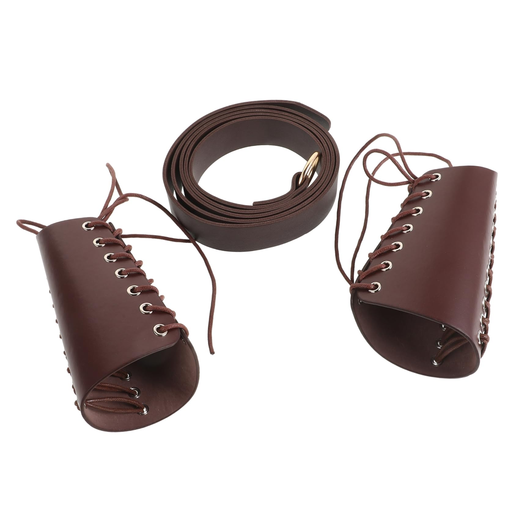 Mikikit 1 Set Medieval Arm Guards with Waist Belt Stylish Renaissance Costume Accessories for Men for Parties and Events Comfortable and Lightweight Design