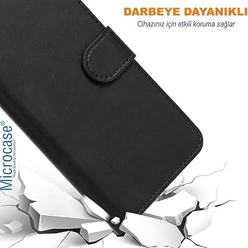 Microcase Samsung S24 Plus Darbeye Dayanıklı Cüzdanlı ve Standlı Kapaklı Deri Kılıf Siyah AL4232