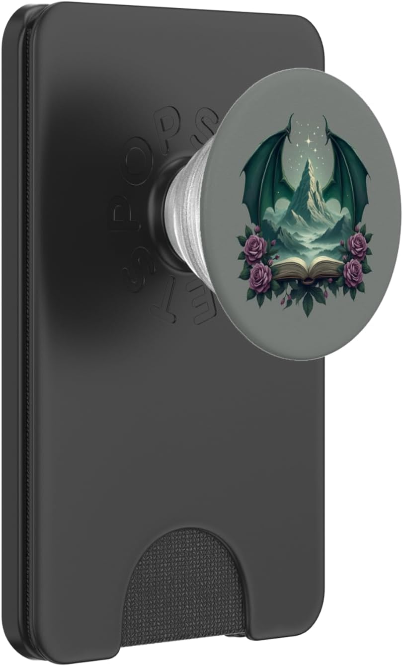 Reading Dragon Book Lovers Bookish Bookworm Nerd Readers PopSockets PopWallet for MagSafe