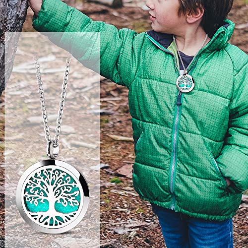 Essential Oil Necklace Diffuser Necklace Stainless Steel Not Fade Gift Set For Women And Girls #TOP4