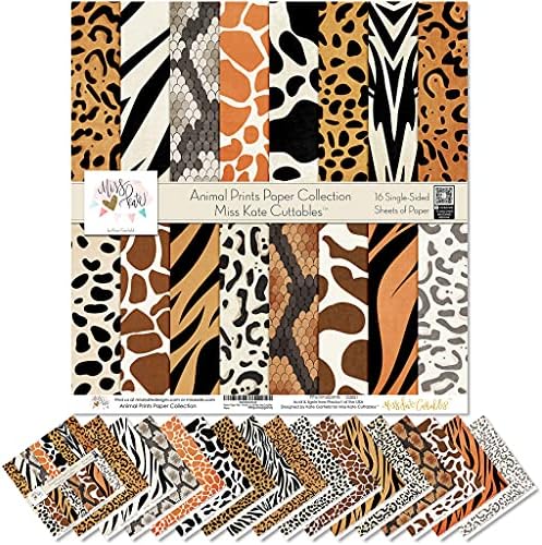 Miss Kate Cuttables Autumn Pattern Paper Pack - 16 Sheets 12x12 Scrapbook Paper