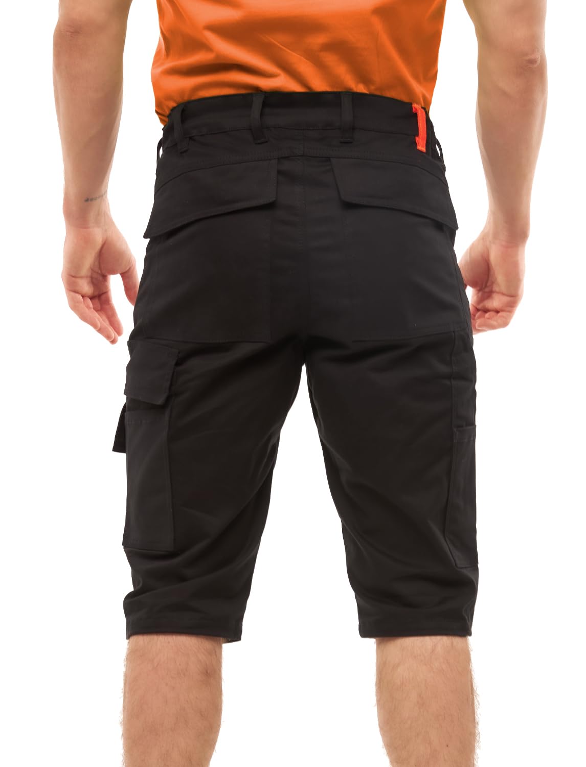 strongAnt Short Stretch Berlin Pro Pantalon Court de Travail d'été pour Homme Cargo Outdoor Gris-Noir-Blanc