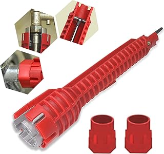 Faucet and Sink Wrench 8 in 1,Multifunctional Faucet Wrench Tool,Basin Wrench Plumbing Tools with Gradienter,Double Head S...