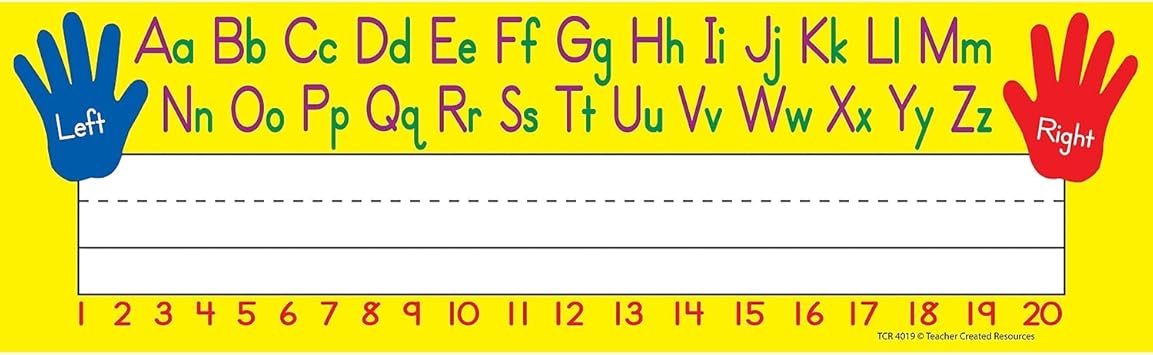 Teacher Created Resources Flat Left/Right Alphabet Name Plates 4019