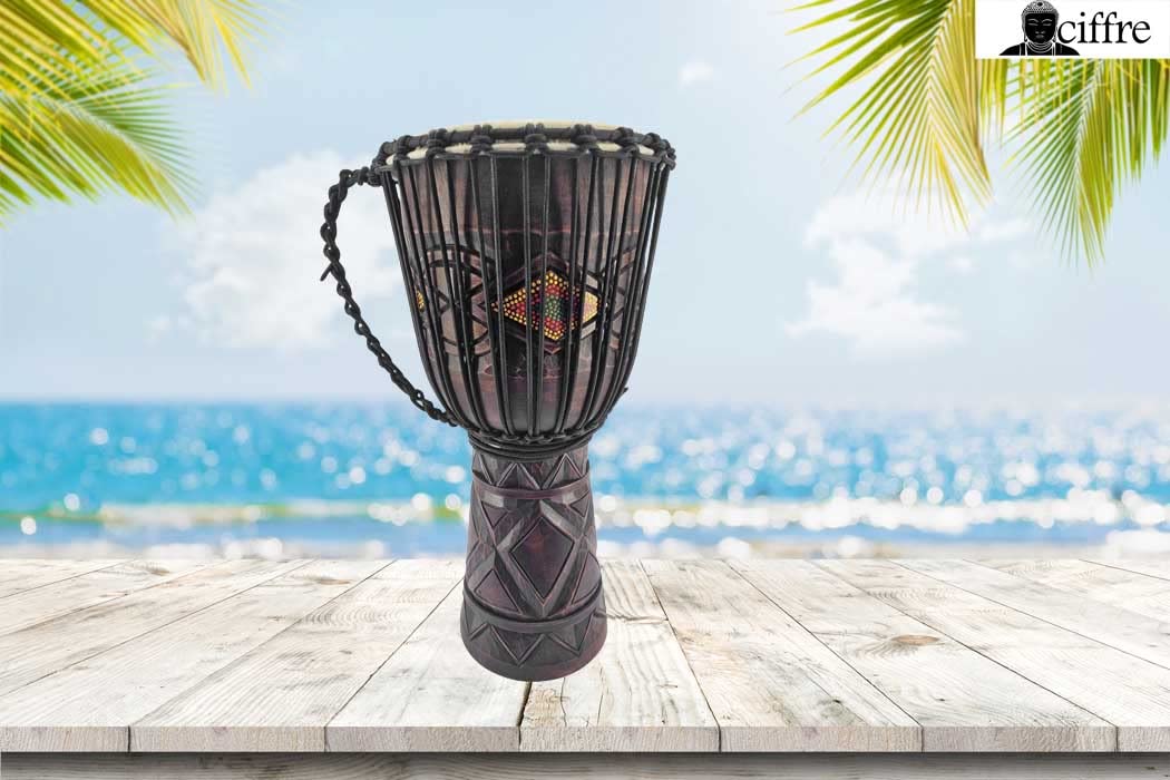 Große Trommel Djembe Darbuka Bongo Premium Rasta Style Sehr guter Klang 60cm U6