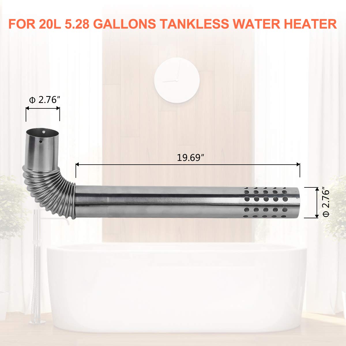 Amazon.com: Camplux Vent Pipe ø2.75''(70mm) Stainless Steel Vent Exhaust  Pipe ONLY for Camplux Residential indoor Water Heater CA528LP, CA528GLP,  CA528NG : Tools u0026 Home Improvement