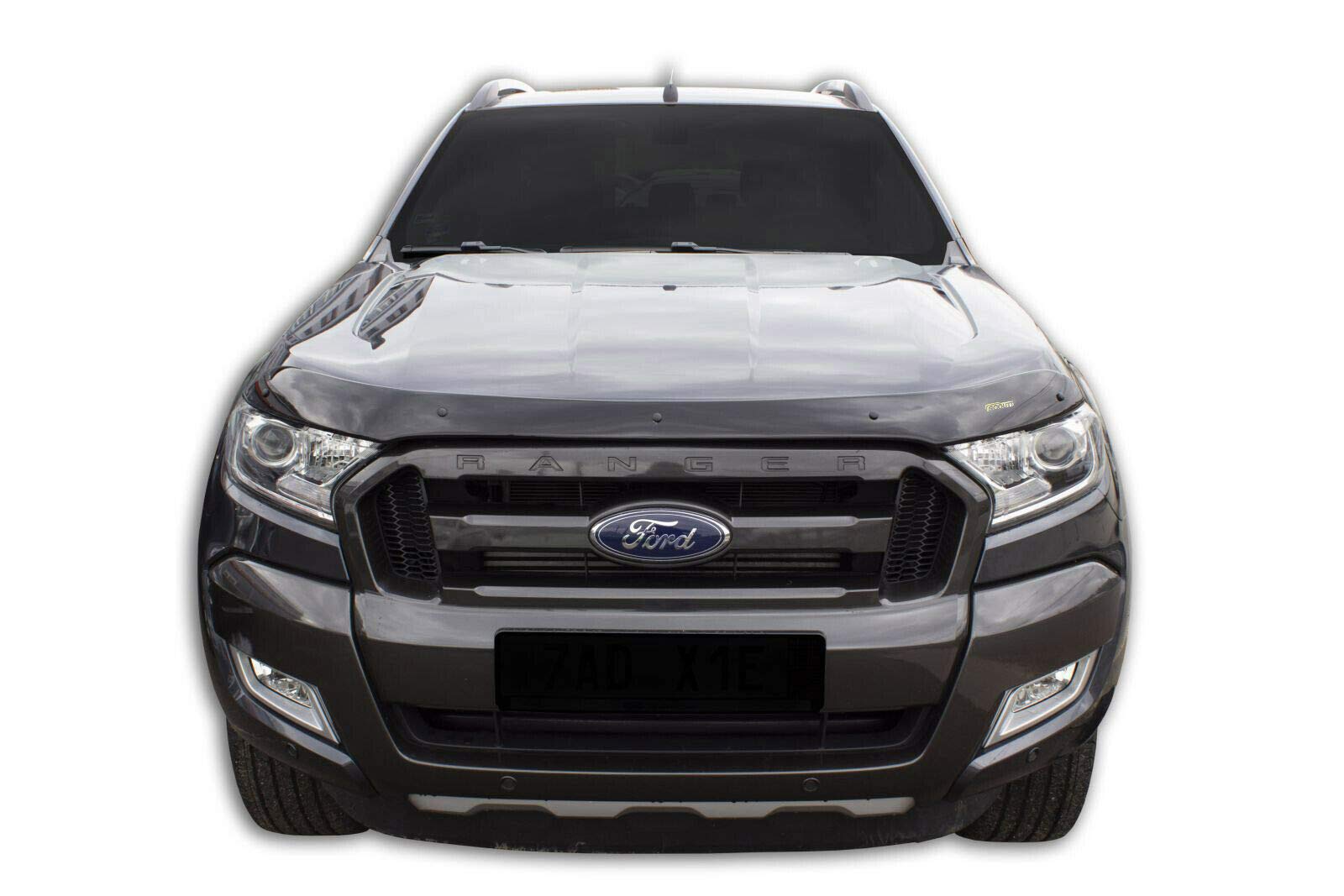 SCOUTT Deflettore Protezione Cofano per Ford Ranger 2016-2023, Migliora l'Aerodinamica dell'Auto, e Spoiler, Nero