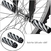 Vista 3 de Clavijas para bicicleta de aleación de aluminio antideslizantes, 2 unidades, para ejes de 3/8 pulgadas