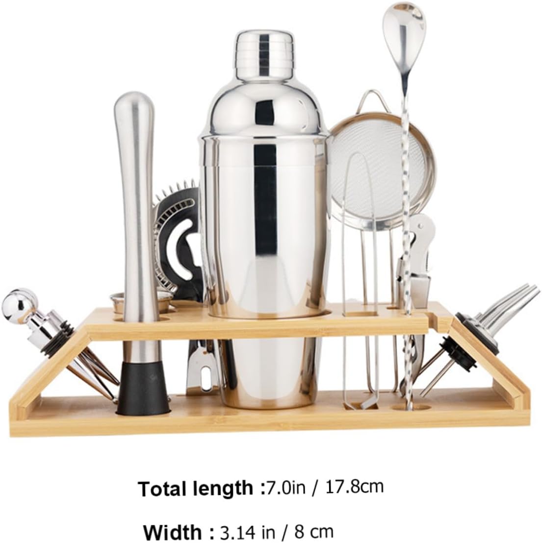 Stainless Steel Cocktail Shaker with Stand Versatile Bartender Tools for Home and Bar Use Use Drink Mixer for Cocktails and Shakers