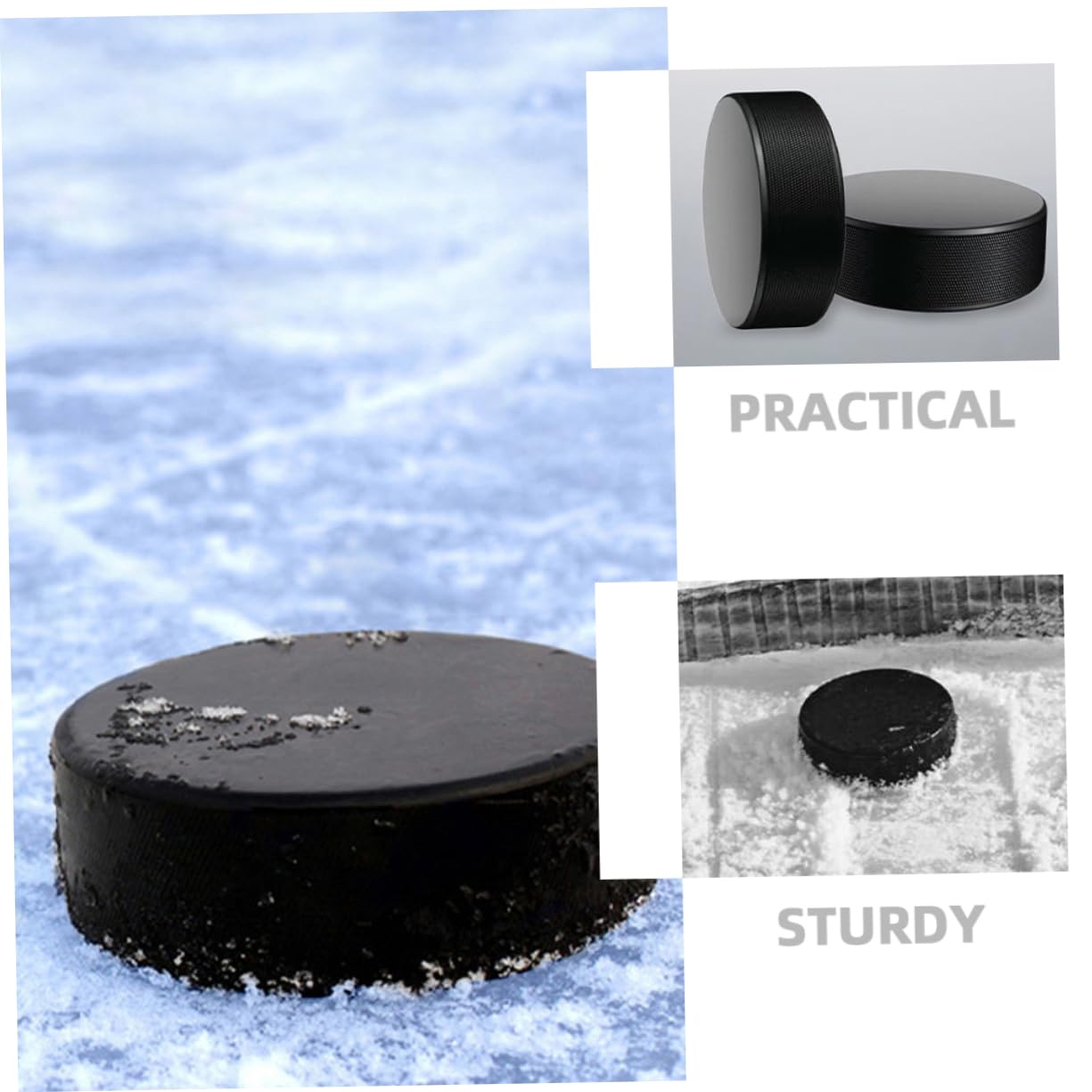 TOYANDONA Disco De Hockey De Espuma Deportiva Disco El Hockey Entrenamiento De Hockey Bolas De De Hockey Puck De Hockey De Espuma PU Disco para Practicar Black