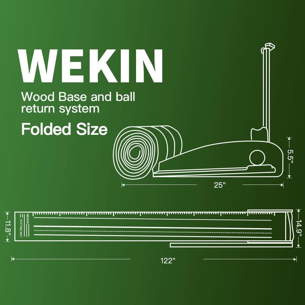 Wekin Gifts for Men Putting Green, Indoor Mini Golf Putting Mat with Auto Ball Return System, Non-Wrinkle Crystal Velvet & Non-Slip, Golf Game Practice Equipment : Sports & Outdoors