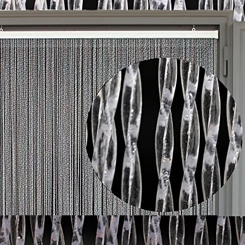 Tenda Moschiera a fili PVC, Mod. Diamante Asta Alluminio - misure e colori