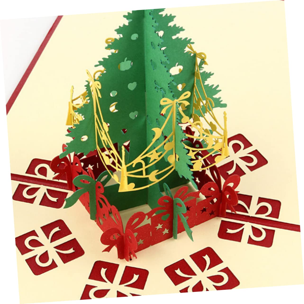 VILLCASE 10 Stk Weihnachtsgrußkarten christmas vaction christmas tree neujahrsgrüße karten weihnachtskärtchen santa 3D-Weihnachtskarten weihnachtskarte nachricht bis grußkarten 3D-Up-Karten