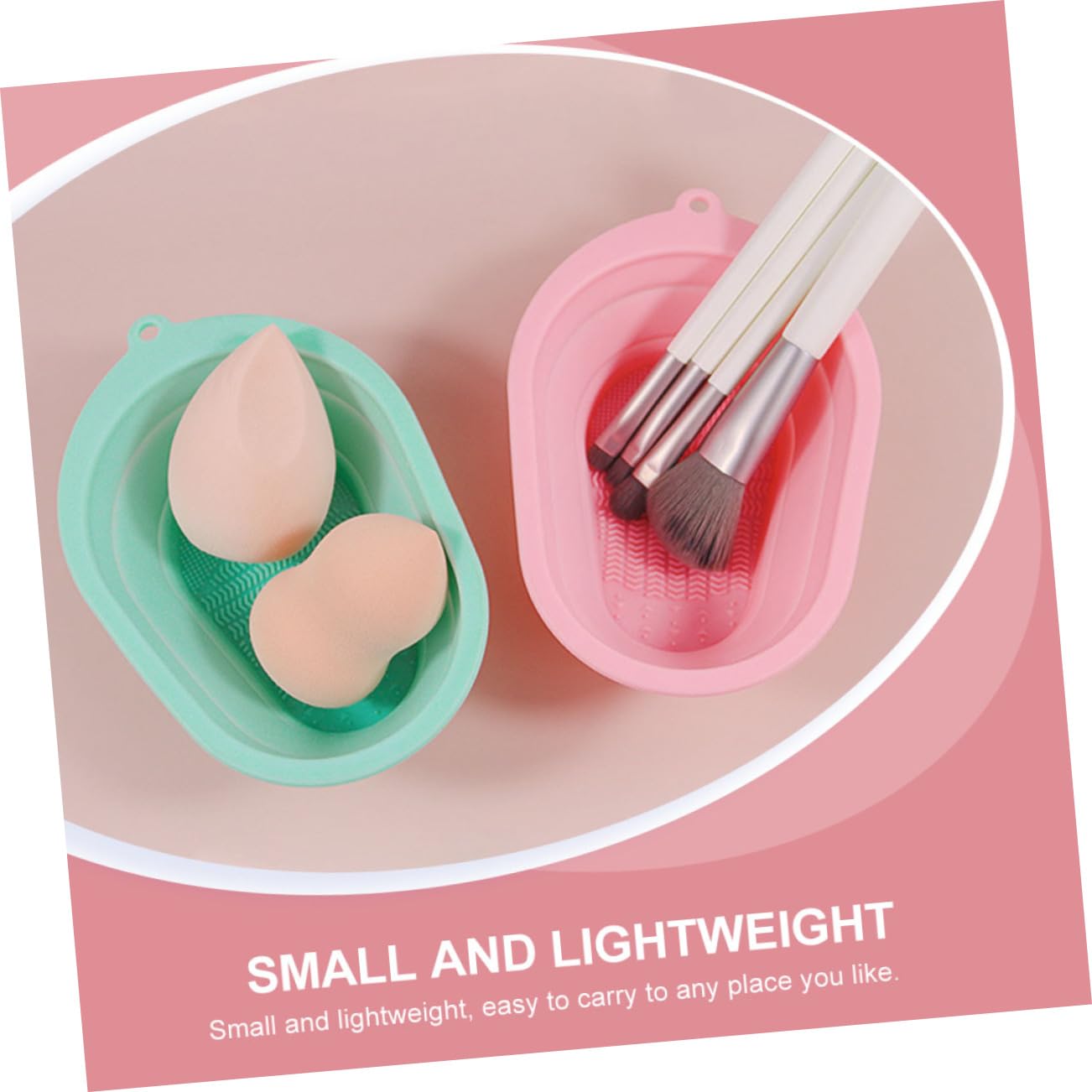 MAGICLULU 3 Set Di Spugna Per La Pulizia Dei Pennelli Da Trucco in Silicone Spazzola Pieghevole Ciotola Per Il Lavaggio Strumento Di Bellezza Scrubber Per Uso Domestico 2 Pezzi * 3