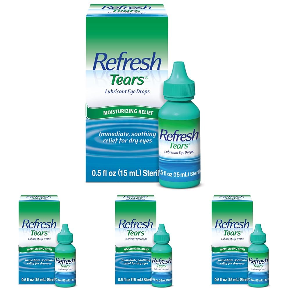 Refresh Tears Lubricant Eye Drops 0 5 Fl Oz Pack of 4
