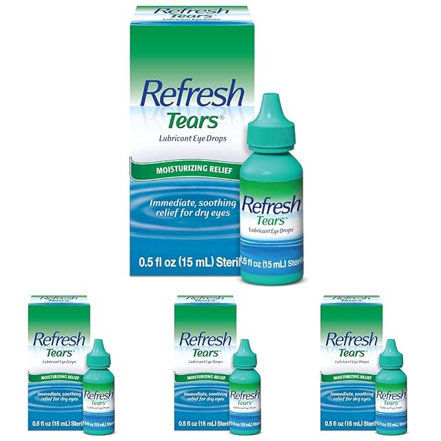Refresh Tears Lubricant Eye Drops 0 5 Fl Oz Pack of 4