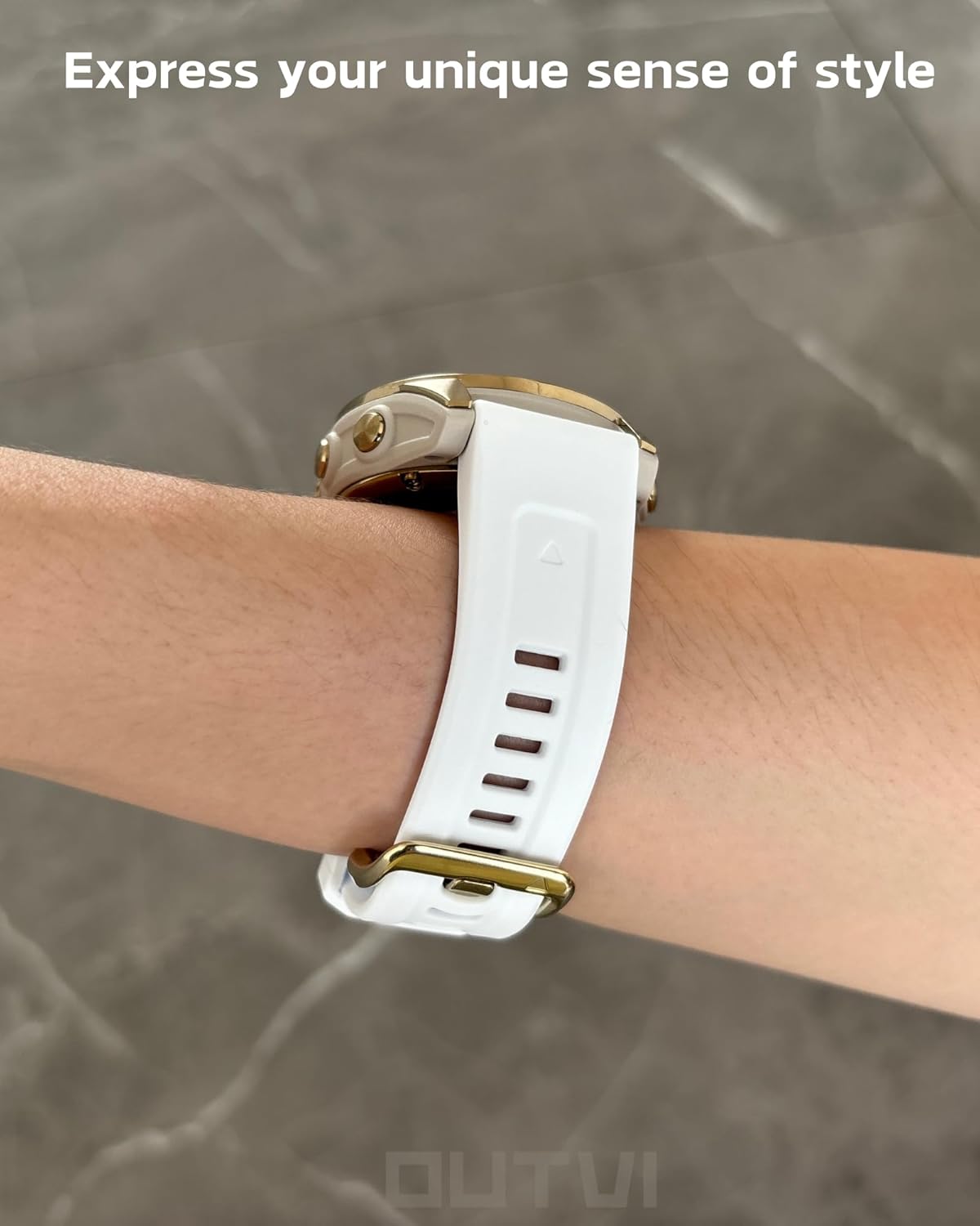 Watch Band for Garmin fenix 5s 6s 7s pro solar silicone light gold buckle quick fit 20mm bands Replacement for garmin epix pro gen 2 42mm Descent Mk2s/3/3i for women - Image 6