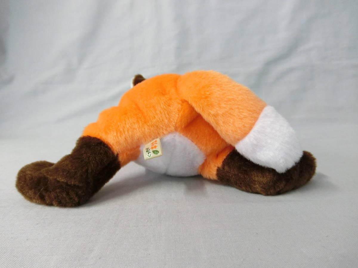 Amazon.co.jp: くったりキツネ ぬいぐるみ オレンジ 目閉じ お座り く