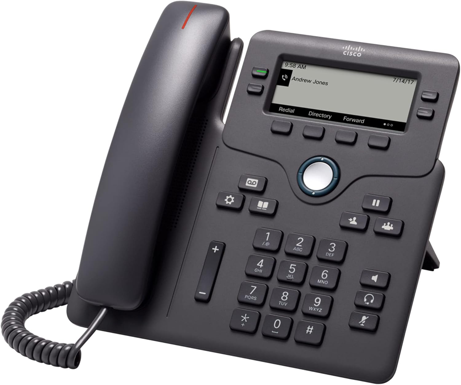 Cisco IP Phone 6841 with Multi-Platform Phone Firmware, 3.5-inch Grayscale Display, Regional Power Adapter Included, 4 SIP Registrations (CP-6841-3PW-NA-K9=) (Renewed)