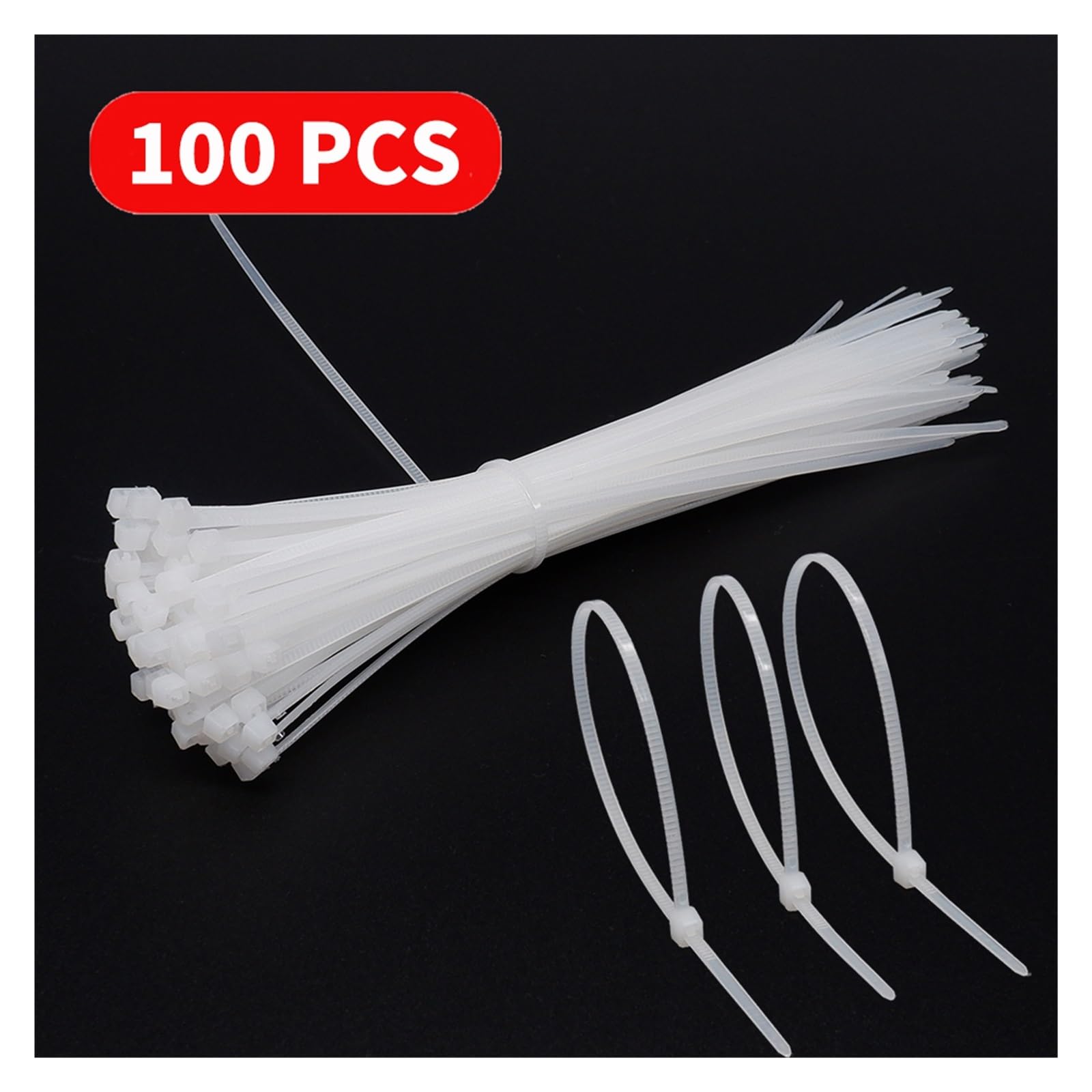 100 fascette fermacavi autobloccanti in plastica industriale (5 x 500)
