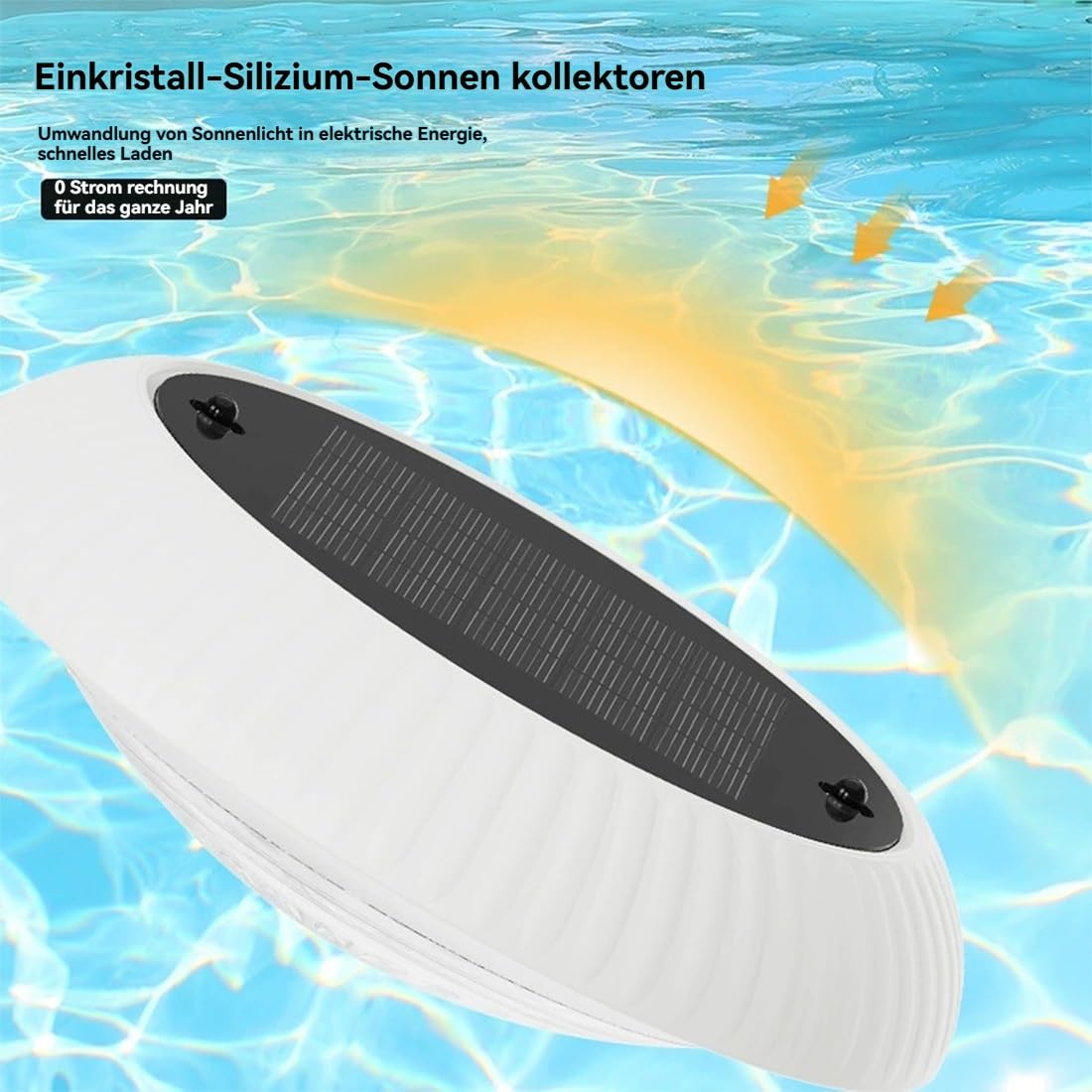 Schwimmende Solarteichleuchten, Solarbetriebene Schwimmende Poolleuchte mit Fernbedienung, Wetterfeste Poolbeleuchtung, Mühelose Intelligente Steuerung, Schaffen Magische Abenderinnerungen(C)